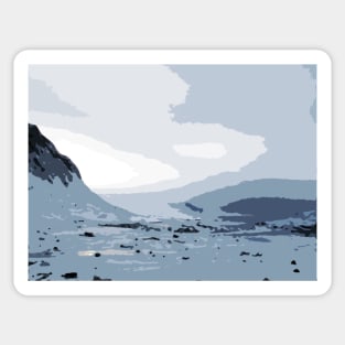 Abstract Icy Landscape Sticker